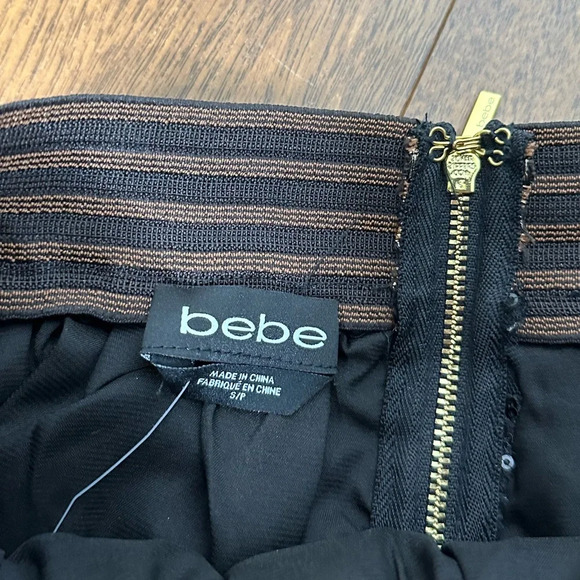 Bebe Sequinned Skirt with Gold Waistband Sz. S - Picture 3 of 6